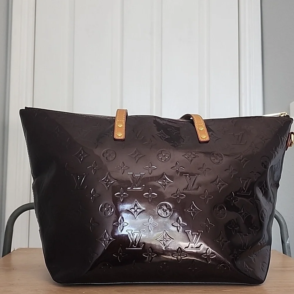 Louis Vuitton Monogram Vernis Bellevue GM Tote Bag in Amaranth Purple